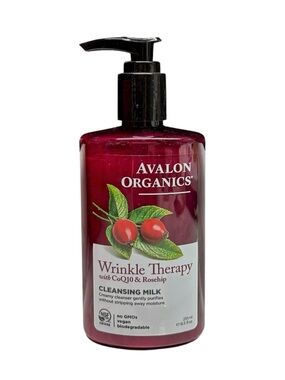 Avalon Organics WRINKLE THERAPY Cleansing Milk w/ CoQ10 & Rosehip 8.5oz